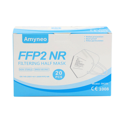 Breathable BFE 95% Earloop Disposable EN149 FFP2 Mask