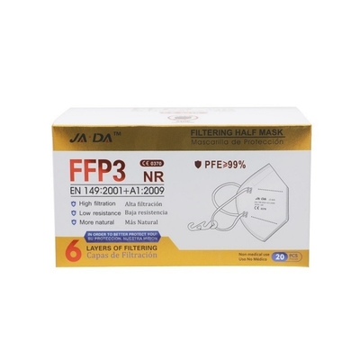 Nonwoven BFE 95% FFP3 Particle Filtering Half Mask 5 Layers