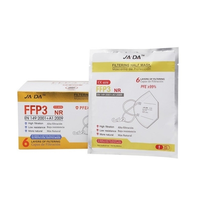 Nonwoven BFE 95% FFP3 Particle Filtering Half Mask 5 Layers