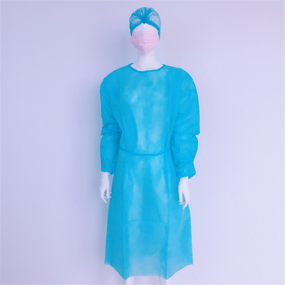 Disposable SMS PP+PE Medical Isolation Gowns Long Sleeve for Personal Care