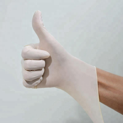 Non Slip Disposable Latex Examination Gloves , Disposable Rubber Gloves