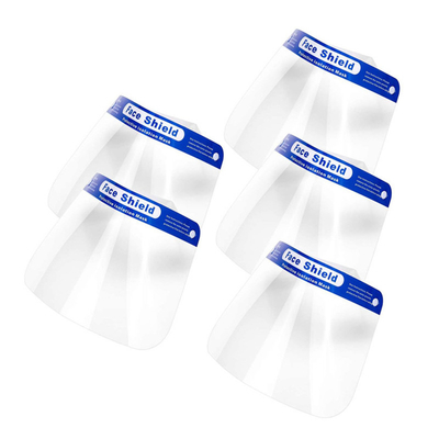 Clear Disposable Protective Face Shields Anti Vuris With Elastic Band Sponge