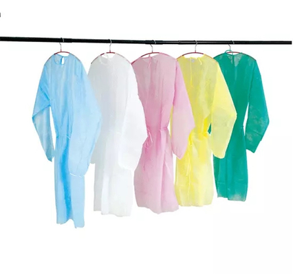 Medical Reinforced Disposable Isolation Gowns Protective Non Woven Elastic Cuff