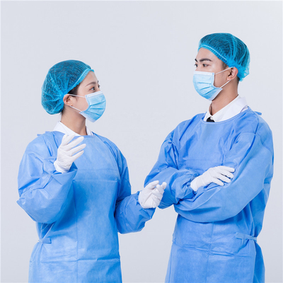SMS Non Woven Disposable Protective Gowns , Disposable Surgeon Gown Hospital