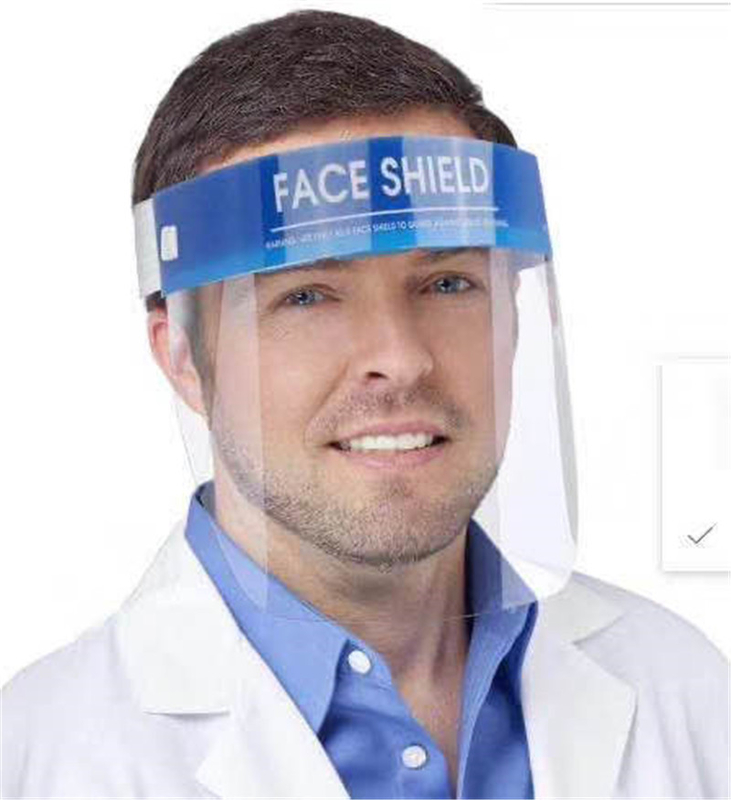 PET Material Disposable Full Face Safety Shield Lightweight For Prevent Infection